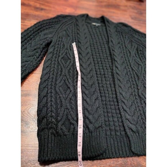 Maje made in Italy Womens Black Cable Knit Cardigan Sweater L - Picture 11 of 11
